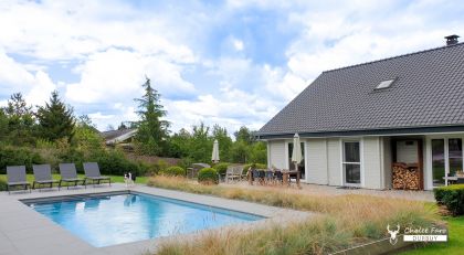 chalet Faro Durbuy, vakantiehuis met sauna jacuzzi en zwembad huren in de Ardennen