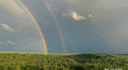 Dubbele regenboog chalet faro durbuy