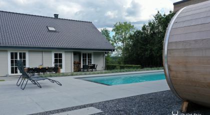 luxe en wellness in Chalet Faro Durbuy Suites met sauna, zwembad, poolhouse en spa