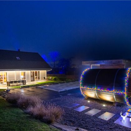 Vier kerst en nieuwjaar in Chalet Faro Durbuy met sfeervolle kerstverlichting