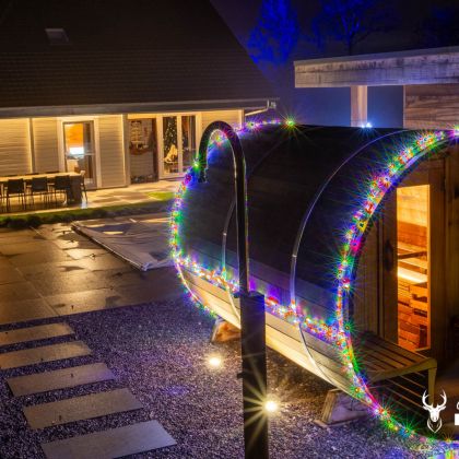 Vier kerst en nieuwjaar in Chalet Faro Durbuy met sfeervolle kerstverlichting