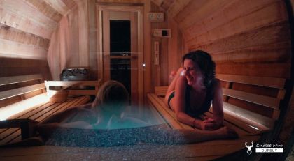 wellness chalet faro durbuy by night zwembad, sauna en jacuzzi